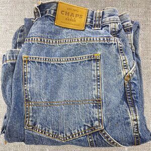 Chaps Men’s Vintage Carpenter Jeans Size 32 Blue Straight Fit Pre-owned